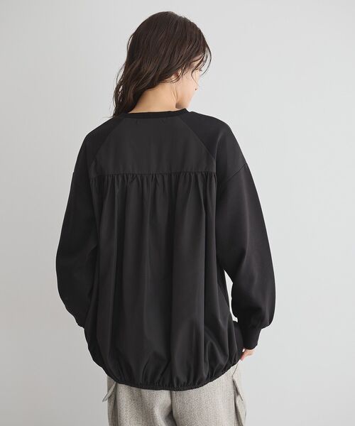 GARAGE OF GOOD CLOTHING(ガレージオブグッドクロージング)の「異素材MIX裾ドロストプルオーバー(Tシャツ/カットソー・レディース・ブラウン/ブラック/オフホワイト・FREE)」の21枚目の写真