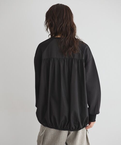 GARAGE OF GOOD CLOTHING(ガレージオブグッドクロージング)の「異素材MIX裾ドロストプルオーバー(Tシャツ/カットソー・レディース・ブラウン/ブラック/オフホワイト・FREE)」の22枚目の写真