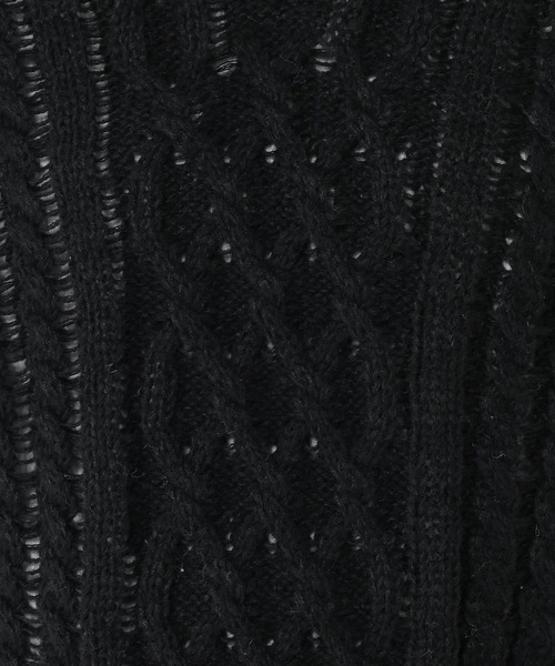 studio CLIP(スタディオクリップ)の「3ゲージフリンジニットベスト(ベスト・レディース・オフホワイト/ブラック・FREE)」の4枚目の写真