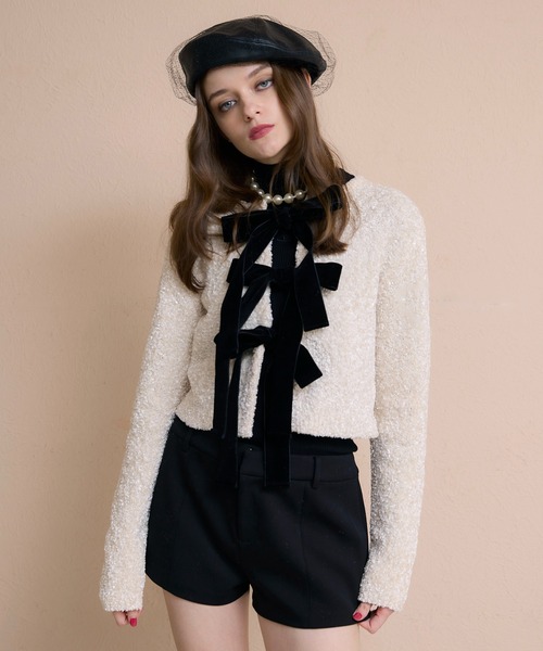 フロントリボンニットトップス（ニット/セーター）｜EIMY ISTOIRE