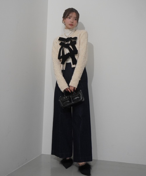 フロントリボンニットトップス（ニット/セーター）｜EIMY ISTOIRE