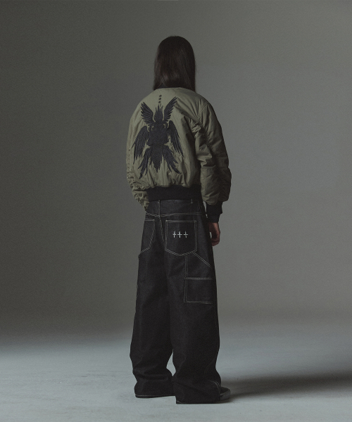 NOT4NERD(ノットフォーナード)の「Stitch Double Knee Denim Pants - Black(デニムパンツ・レディース・その他・LARGE/X-LARGE/MEDIUM)」の5枚目の写真