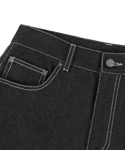NOT4NERD(ノットフォーナード)の「Stitch Double Knee Denim Pants - Black(デニムパンツ・レディース・その他・LARGE/X-LARGE/MEDIUM)」の14枚目の写真