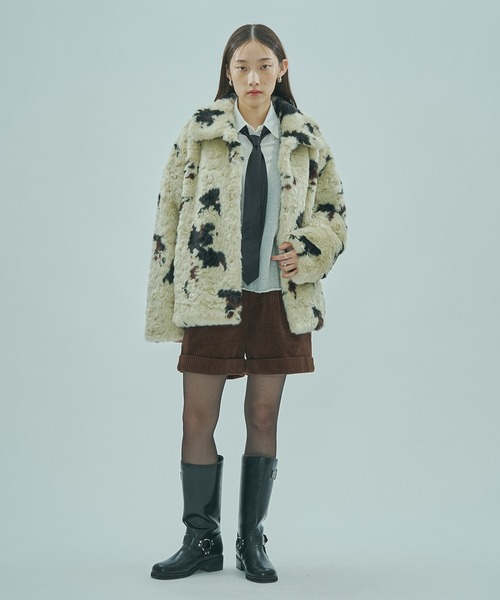 ROSE BUD(ローズバッド)の「FAUX FUR COAT(その他アウター・レディース・オフホワイト/ブラウン・ONE SIZE)」の6枚目の写真