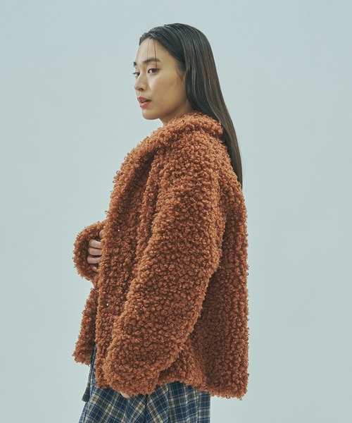 ROSE BUD(ローズバッド)の「FAUX FUR COAT(その他アウター・レディース・オフホワイト/ブラウン・ONE SIZE)」の16枚目の写真