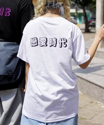 恋愛時代 半袖Tシャツ ライトグレー ブラック