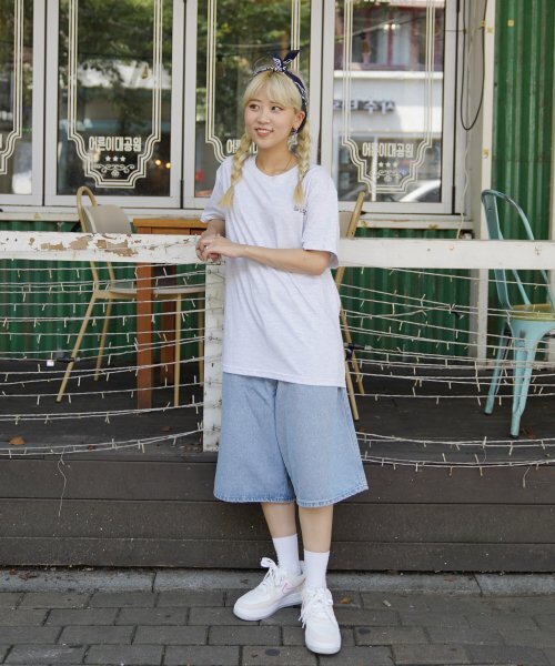CREAM SODA LAB(クリームソーダラボ)の「恋愛時代 半袖Tシャツ ライトグレー ブラック(Tシャツ/カットソー・レディース・その他・MEDIUM/X-LARGE/XX-LARGE/LARGE)」の5枚目の写真
