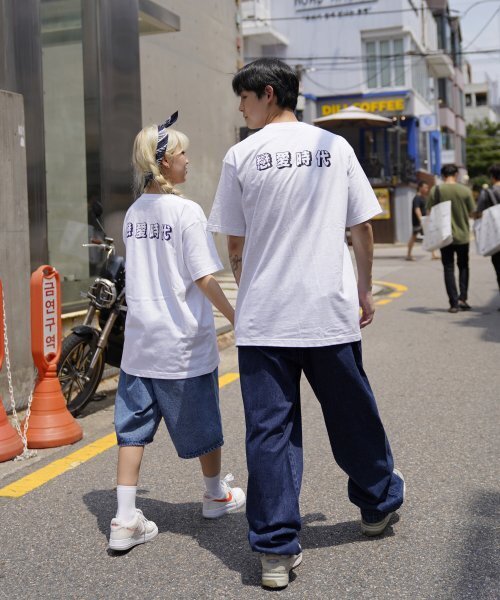 CREAM SODA LAB(クリームソーダラボ)の「恋愛時代 半袖Tシャツ ライトグレー ブラック(Tシャツ/カットソー・レディース・その他・MEDIUM/X-LARGE/XX-LARGE/LARGE)」の16枚目の写真