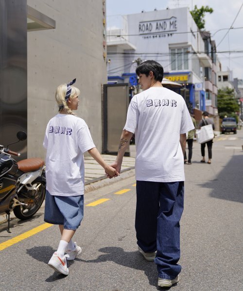 CREAM SODA LAB(クリームソーダラボ)の「恋愛時代 半袖Tシャツ ライトグレー ブラック(Tシャツ/カットソー・レディース・その他・MEDIUM/X-LARGE/XX-LARGE/LARGE)」の17枚目の写真