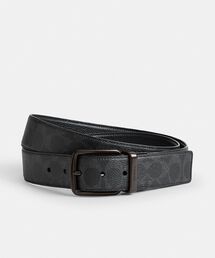 COACH | ワイド ハーネス カット トゥ サイズ リバーシブル シグネチャー ベルト(ベルト)