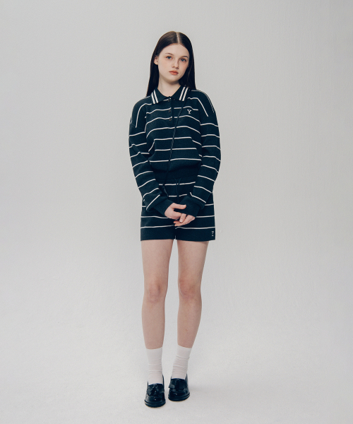 YALE(イェール)の「ウィメンズ Yロゴストライプポロニット_チャコール(ニット/セーター・レディース・その他・SMALL/MEDIUM)」の8枚目の写真