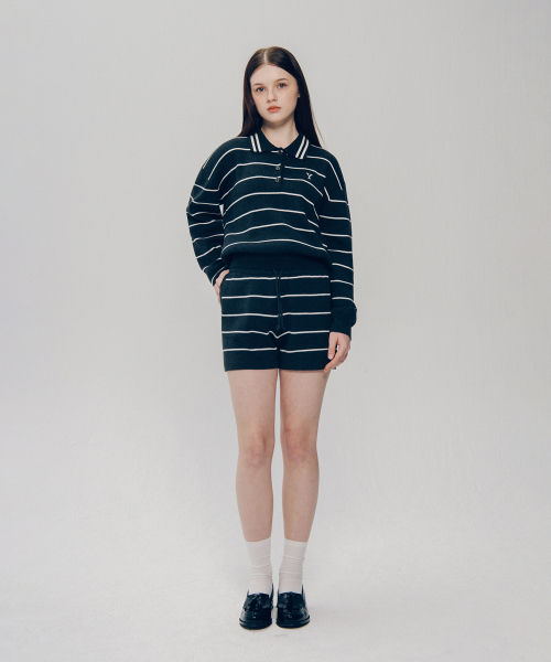 YALE(イェール)の「ウィメンズ Yロゴストライプポロニット_チャコール(ニット/セーター・レディース・その他・SMALL/MEDIUM)」の11枚目の写真