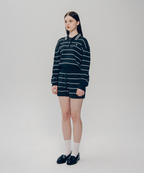 YALE(イェール)の「ウィメンズ Yロゴストライプポロニット_チャコール(ニット/セーター・レディース・その他・SMALL/MEDIUM)」の12枚目の写真