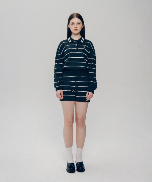 YALE(イェール)の「ウィメンズ Yロゴストライプポロニット_チャコール(ニット/セーター・レディース・その他・SMALL/MEDIUM)」の13枚目の写真