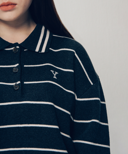 YALE(イェール)の「ウィメンズ Yロゴストライプポロニット_チャコール(ニット/セーター・レディース・その他・SMALL/MEDIUM)」の15枚目の写真