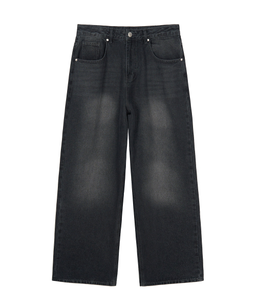 EXCONTAINER(エックスコンテナ)の「ディープウォッシングワイドデニムパンツ (WASHED BLACK)(デニムパンツ・メンズ・その他・SMALL/MEDIUM/LARGE/X-LARGE)」の11枚目の写真