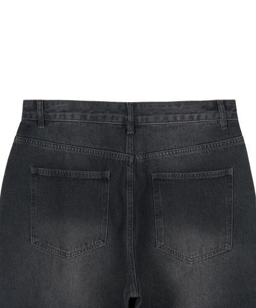 EXCONTAINER(エックスコンテナ)の「ディープウォッシングワイドデニムパンツ (WASHED BLACK)(デニムパンツ・メンズ・その他・SMALL/MEDIUM/LARGE/X-LARGE)」の13枚目の写真