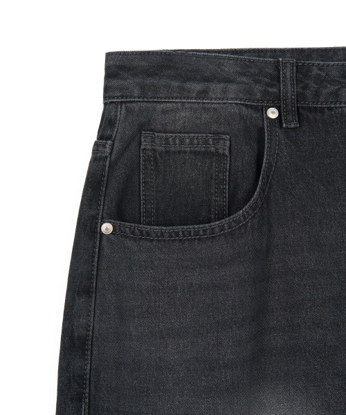 EXCONTAINER(エックスコンテナ)の「ディープウォッシングワイドデニムパンツ (WASHED BLACK)(デニムパンツ・メンズ・その他・SMALL/MEDIUM/LARGE/X-LARGE)」の15枚目の写真