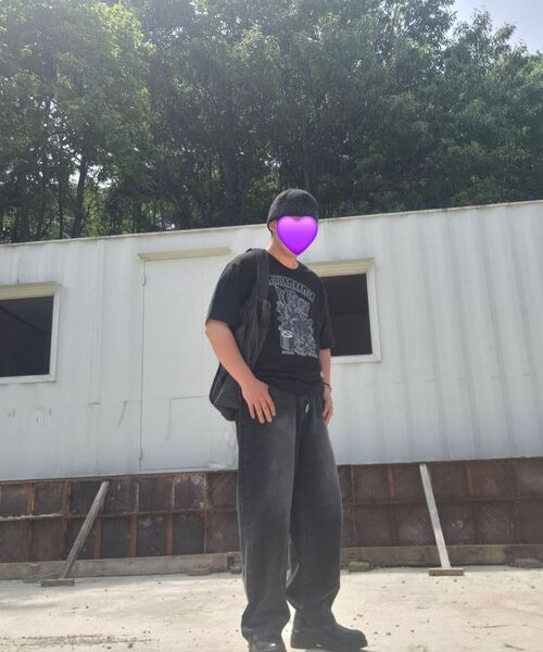 EXCONTAINER(エックスコンテナ)の「ディープウォッシングワイドデニムパンツ (WASHED BLACK)(デニムパンツ・メンズ・その他・SMALL/MEDIUM/LARGE/X-LARGE)」の7枚目の写真