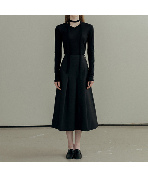Calile Wrap Skirt _ Black