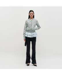 Dot Graphic Windbreaker _ GREY