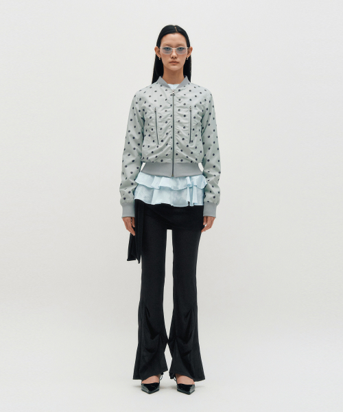 KIMZISU（キムジス）の「Dot Graphic Windbreaker _ GREY（ナイロンジャケット・レディース・グレー・SMALL/MEDIUM）」の5枚目の写真