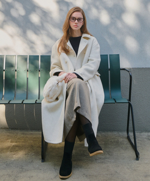 SLOWLOLLI(スローローリ)の「Elegant button handmade coat - Ivory(トレンチコート・レディース・アイボリー・FREE)」の2枚目の写真