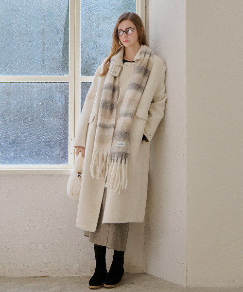 SLOWLOLLI(スローローリ)の「Elegant button handmade coat - Ivory(トレンチコート・レディース・アイボリー・FREE)」の4枚目の写真