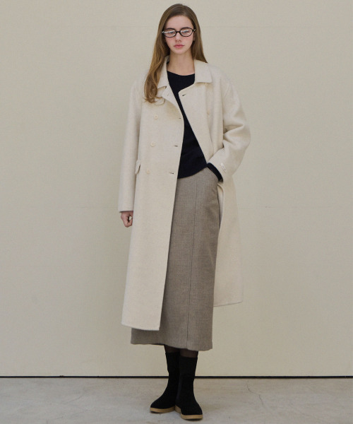 SLOWLOLLI(スローローリ)の「Elegant button handmade coat - Ivory(トレンチコート・レディース・アイボリー・FREE)」の6枚目の写真