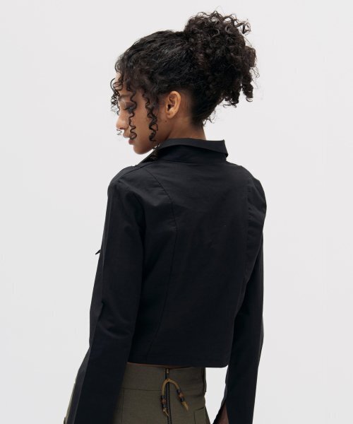 SETSETSET(セットセットセット)の「SHIRRING CARGO SHIRT BLACK(シャツ/ブラウス・レディース・その他・MEDIUM/SMALL)」の3枚目の写真