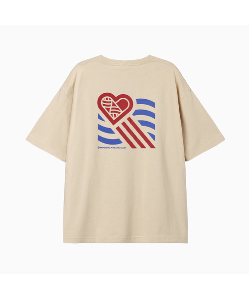 MENASOO(ミナス)の「Wave Hearttrack Graphic T Shirt_Oatmeal(Tシャツ/カットソー・レディース・オートミール・1/2/3)」の1枚目の写真