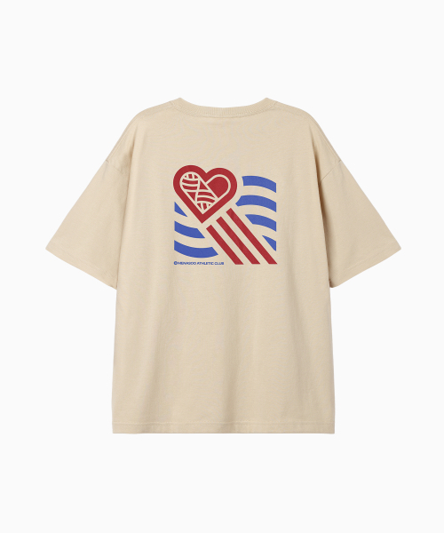 MENASOO(ミナス)の「Wave Hearttrack Graphic T Shirt_Oatmeal(Tシャツ/カットソー・レディース・オートミール・1/2/3)」の3枚目の写真