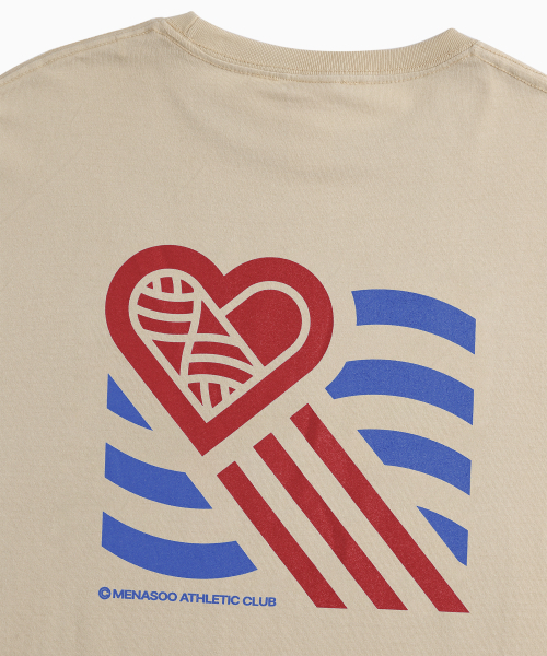 MENASOO(ミナス)の「Wave Hearttrack Graphic T Shirt_Oatmeal(Tシャツ/カットソー・レディース・オートミール・1/2/3)」の6枚目の写真