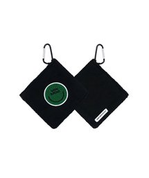 MONBIRDIE GOLF（モンバーディーゴルフ）の「Smile Square Golf Ball Towel BLACK（スポーツグッズ）」