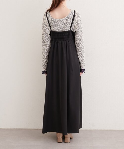 natural couture（ナチュラルクチュール）の「タックキャミワンピース（ワンピース・レディース・アイボリー/グレイッシュベージュ/ブラック・FREE）」の16枚目の写真