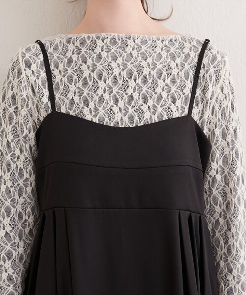 natural couture（ナチュラルクチュール）の「タックキャミワンピース（ワンピース・レディース・アイボリー/グレイッシュベージュ/ブラック・FREE）」の17枚目の写真