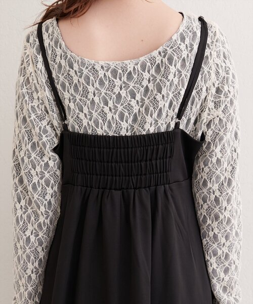 natural couture（ナチュラルクチュール）の「タックキャミワンピース（ワンピース・レディース・アイボリー/グレイッシュベージュ/ブラック・FREE）」の18枚目の写真