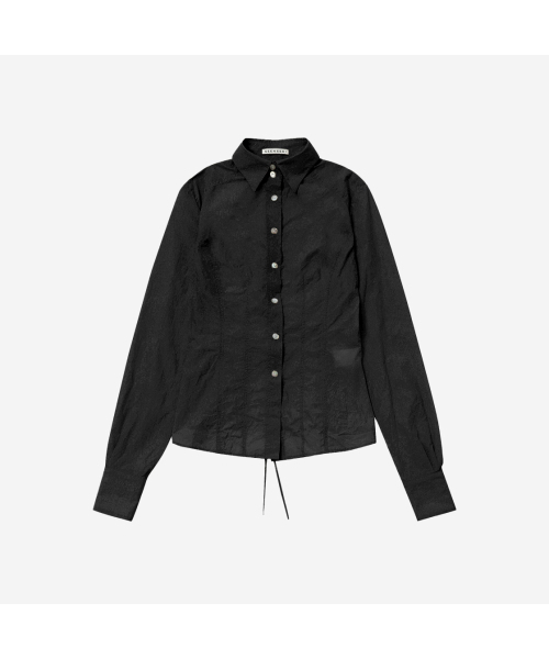 SEEN(シーン)の「NYLON STITCHED SHIRTS (Black)(シャツ/ブラウス・レディース・その他・SMALL/MEDIUM)」の1枚目の写真