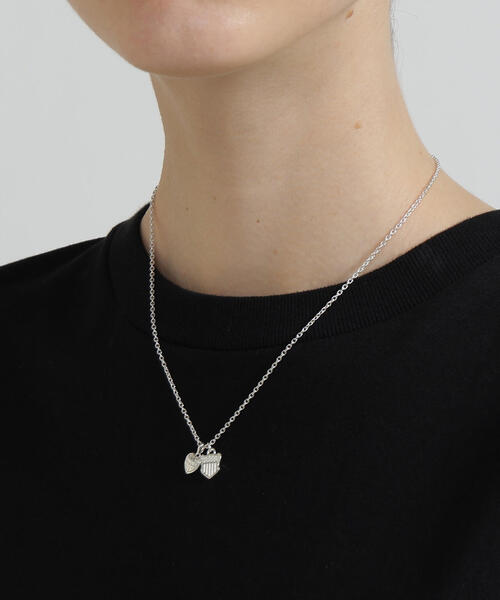 HEART 2TOP NECKLACE（SILVER)by J.H.M CO.,LTD.