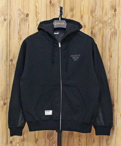 QUILTED COMBI. ZIP HOODED（パーカー）｜schott（ショット）の