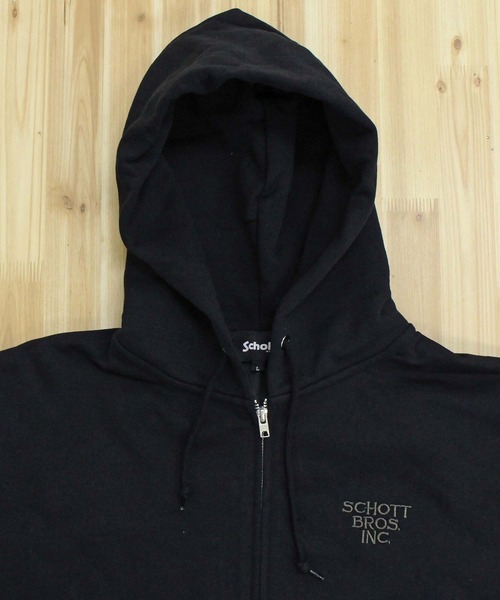 schott(ショット)の「QUILTED COMBI. ZIP HOODED(パーカー・メンズ・オートミール/グレイッシュブルー/ブラック・XXL/XL/L/M)」の13枚目の写真