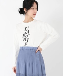 STRAWBERRY-FIELDS | ファンクショナル天竺_ロゴプリントロングスリーブTシャツ(Tシャツ/カットソー)