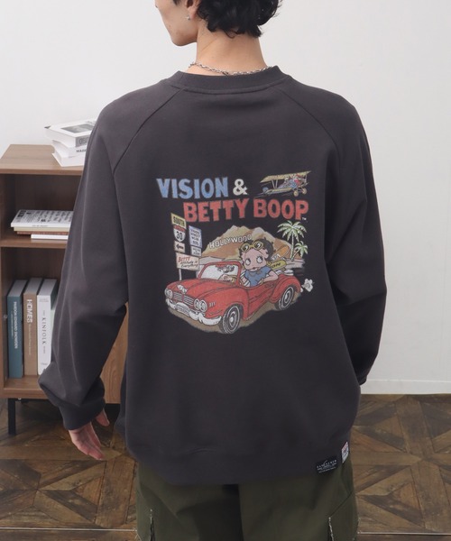 VISION STREET WEAR(ヴィジョンストリートウェア)の「【VISION STREET WEAR/ヴィジョンストリートウェア】BETTY Hollywood Vintage Crewneck Sweat/ベティーハリウッド ヴィンテージ クルーネックスウェット(スウェット・メンズ・オフホワイト/チャコールグレー/ホワイト系その他・LL/L/M)」の16枚目の写真