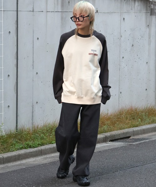 VISION STREET WEAR(ヴィジョンストリートウェア)の「【VISION STREET WEAR/ヴィジョンストリートウェア】BETTY Hollywood Vintage Crewneck Sweat/ベティーハリウッド ヴィンテージ クルーネックスウェット(スウェット・メンズ・オフホワイト/チャコールグレー/ホワイト系その他・LL/L/M)」の13枚目の写真