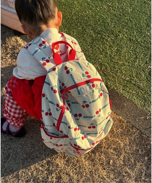 p.premier（ピードットプルミエ）の「ヘビロテしたい総柄リュック（バックパック/リュック・キッズ・ブラック/オフホワイト/レッド/イエロー・SMALL/MEDIUM）」の15枚目の写真