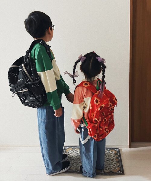 p.premier（ピードットプルミエ）の「ヘビロテしたい総柄リュック（バックパック/リュック・キッズ・ブラック/オフホワイト/レッド/イエロー・SMALL/MEDIUM）」の20枚目の写真