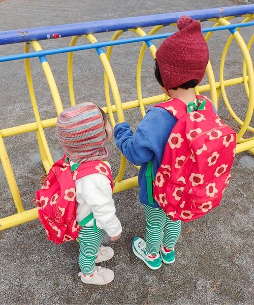 p.premier（ピードットプルミエ）の「ヘビロテしたい総柄リュック（バックパック/リュック・キッズ・ブラック/オフホワイト/レッド/イエロー・SMALL/MEDIUM）」の21枚目の写真