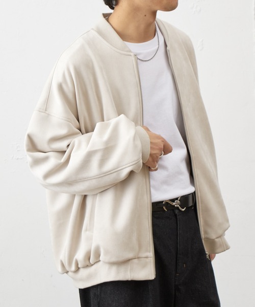 COLONY 2139（コロニートゥーワンスリーナイン）の「シンセティックスエードMA-1（MA-1・メンズ・アイボリー/ブラック/チャコールグレー・MEDIUM/LARGE）」の2枚目の写真