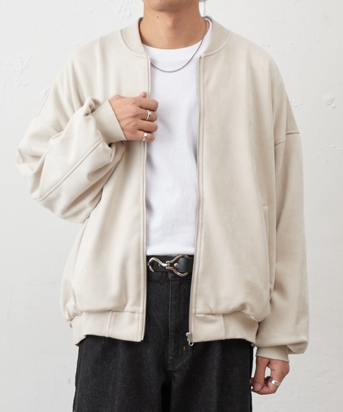 COLONY 2139（コロニートゥーワンスリーナイン）の「シンセティックスエードMA-1（MA-1・メンズ・アイボリー/ブラック/チャコールグレー・MEDIUM/LARGE）」の14枚目の写真