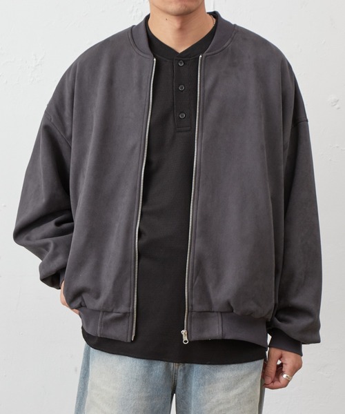 COLONY 2139（コロニートゥーワンスリーナイン）の「シンセティックスエードMA-1（MA-1・メンズ・アイボリー/ブラック/チャコールグレー・MEDIUM/LARGE）」の6枚目の写真